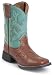 Unisex Kid's JUSTIN BOOTS Turquoise Soft Ice Cowboy Boots