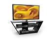 Sonax VN-5540 Venice Midnight Black and Glass TV Stand, 54-Inch