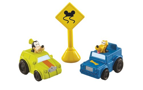 Mickey Mouse Club House - M9872 - Véhicule Miniature - Voiture à Moteur Mickey - Pluto et Goofy
