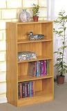 NEW 4-TIER OAK FINISH BOOKCASE