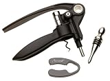 Screwpull Lever Model Corkscrew with Foil Cutter and Bonus Stopper