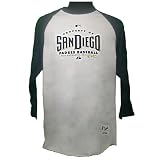SD Padres Raglan 3/4 sleeve T-shirt by Majestic