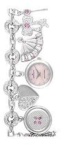 AK Anne Klein Women's Silver-Tone Charm Bracelet Watch #10-8241CHRM