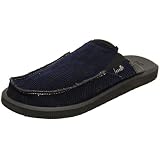 Sanuk Mens Rip Cord Backless Sidewalk Surfer, 12, Blue