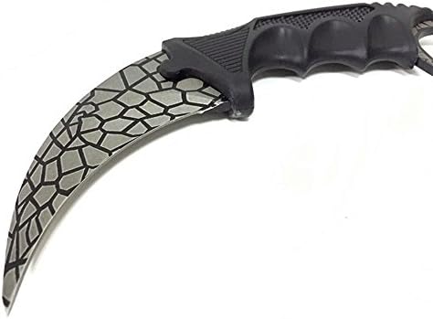 KUKEN CS:GO Counter Strike Hawkbill Scorpion Tactical Neck Claw Knife - Black Turtle Shell