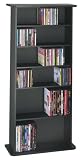 CD / DVD / VHS 280 Black Floor Design Multimedia Storage Rack