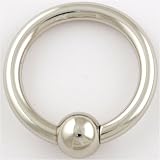 Stainless Steel Captive Bead Ring: 20g 1/2, Stainless Steel Bead: 5/32