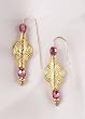 Crystal and Gold African Spiral Earrings