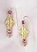 Crystal and Gold African Spiral Earrings