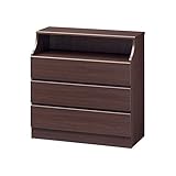 木製シンプルチェスト/タンス ブラウン 【CHESCA】チェスカ