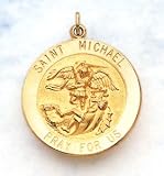 St. Michael Patron Saint of Policemen 14kt Gold Medal - B0002CWSI8