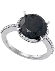 5.47CTW-DIA 5.20CT-BLACK DIA CRD BRIDAL RING