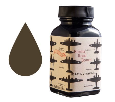 Noodler's Ink Fountain Pen Bottled Ink, 3oz, VMail Burma Road Brown