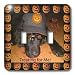 Sandy Mertens Halloween Designs - Newfoundland Dog No Trick or Treating - Light Switch Covers - double toggle switch