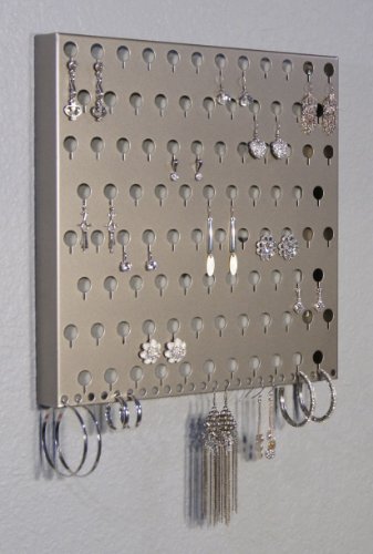 Wall Mount Earring Holder Storage Rack Hanging Jewelry Organizer Display (Sariea Earring Angel Silver)
