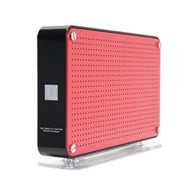 Galaxy METAL GEAR 3506UAS-RED 3.5 inch Red SATA to USB 2.0 External Hard Drive Enclosure - Retail