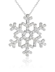KC Designs "Trinkets" 14k White Gold and Diamond Large Snowflake Pendant Necklace