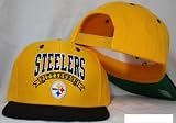 Pittsburgh Steelers Snapback Yellow / Black Two Tone Adjustable Plastic Snap Back Hat / Cap