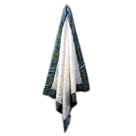 White Plush/Ocean Mist Trim - Couture Line Blanket