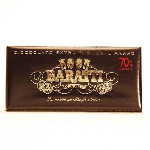 Extra Dark Bitter Chocolate (Cioccolato Extra Fondente Amaro) Bar by Baratti & Milano