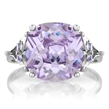 CZ Engagement Ring - Jennifer Lopez Inspired (Lavender CZ)
