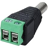 10 Pack 2.1mm x 5.5mm Male CCTV Camera DC Power Adapter