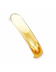 14K Gold 9/16 High Polished Hinged Bangle Bracelet