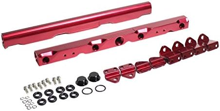 CARACETEK Billet Fuel Rail Kit for Holden LS3 Color Red
