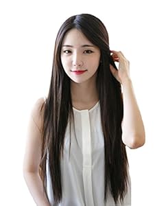 Cool2day Zippe Long Straight Black Hair Full Wig+Free Wig Cap(Model:JF011578)