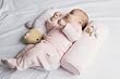 Anti-roll Baby Pillow. Sleep Positioner Baby Pillow. Moons and Stars Collection. Pink