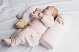 Anti-roll Baby Pillow. Sleep Positioner Baby Pillow. Moons and Stars Collection. Pink