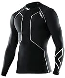 2XU Men's Swim Recovery Compression Top, XX-Large, Black/Black