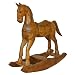 Handmade Coat Of Arms Design Decorative Rocking Horse Natural Finish 44 Inch