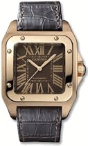 NEW CARTIER SANTOS 100 XL MENS 18K GOLD WATCH W20127Y1