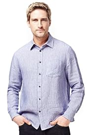 Blue Harbour Pure Linen Bengal Striped Shirt
