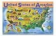 MELISSA & DOUG DELUXE WOODEN USA MAP PUZZLE