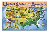 Melissa & Doug Deluxe Wooden USA Map