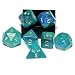 Aqua Sapphire Opal 7-piece Dice Set