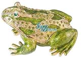 Green Frog - Swarovski Crystal Jewelry Trinket Box (JF8659)