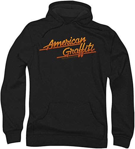 American Grafitti - Mens Neon Logo Hoodie, Size: XX-Large, Color: Black