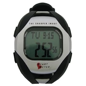 Sharper Image 08031 Men's Heart Rate Monitor Watch With Calorie Counter - Black