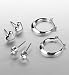 Silver Plated Assorted Stud Earring Set