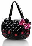Hello Kitty Quilted Face Bag in Black