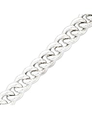 Sterling Silver Hollow Curb Chain - 8 Inch
