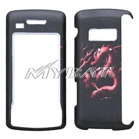 LG ENV TOUCH VX11000 DRAGON TRIBAL BLACK RUBBERLIZED TEXTURE COVER