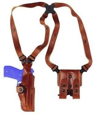 Galco Vertical Shoulder Holster System for 1911 5-Inch Colt, Kimber, Para, Springfield (Tan, Ambi)
