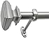 Decopolitan 7/8-Inch Square Window Treatment Rod Set, 36 to 72-Inch, Nickel