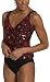 Christina Women's Magnetic Field Red 2 Pc Tankini Crossover