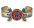 Egyptian Scarab Bracelet - Pewter - 2.5'' Diameter