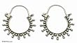 Earrings, 'Indonesia Star' 0.8" W 1" L Earrings, 'Indonesia Star' 0.8" W 1" L